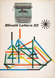 Olivetti Lettera 22 Typewriter Poster