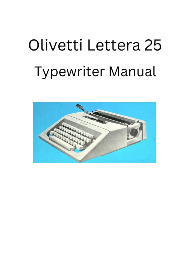 Olivetti Lettera 25 Typewriter Cover
