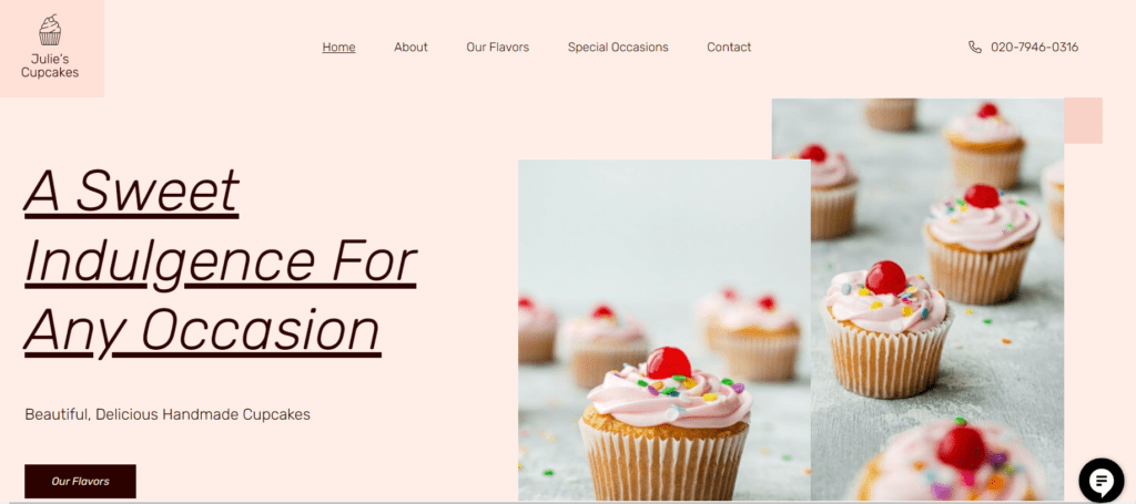 Elementor Pro Cupcake Website